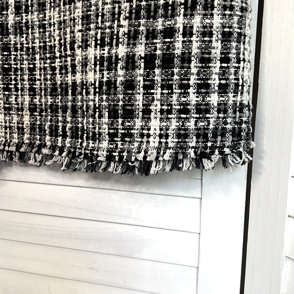 KATE SPADE l Flutter Sleeve Tweed Dress Black White Pockets Size 10 / Medium* - Picture 7 of 14